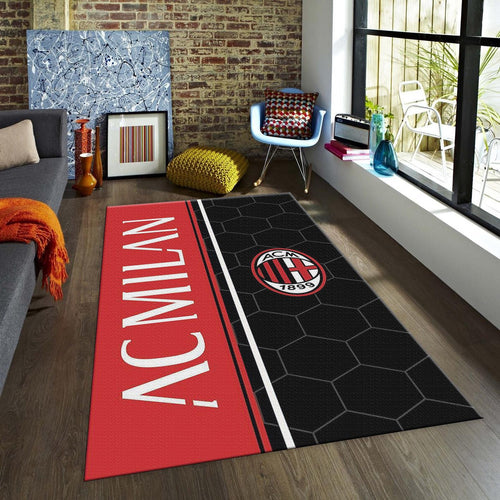 AC Milan Rug, Hexagon Pattern Design