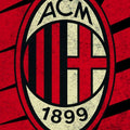 AC Milan Rug, Red Black Zigzag Pattern
