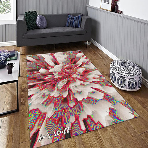 Modern Digital Art Mat, Vibrant Glitch Design