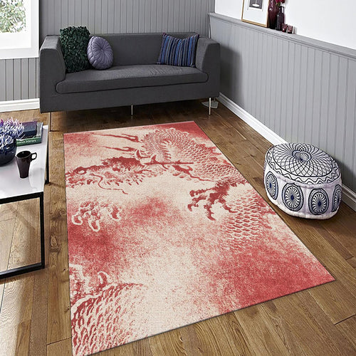 Asian Art Mat, Crimson Mythical Creature