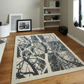 Negative Space Tree Carpet, Abstract Nature Art
