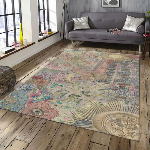 Sun and Moon Rug, Radiate Love Quote Art