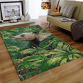 Panda Bear Rug, Lush Jungle Forest Art
