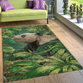Panda Bear Rug, Lush Jungle Forest Art