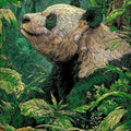 Panda Bear Rug, Lush Jungle Forest Art