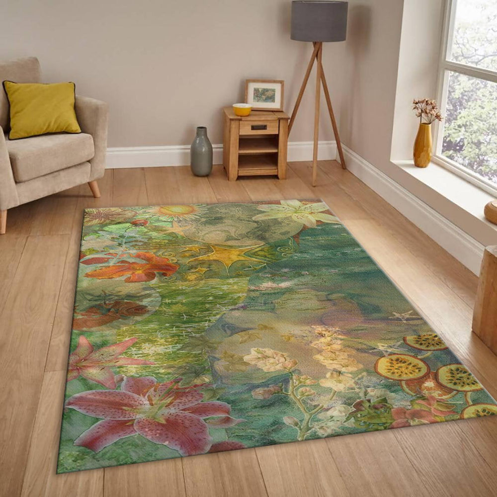 Ethereal Nature Carpet, Lily Flower and Stars