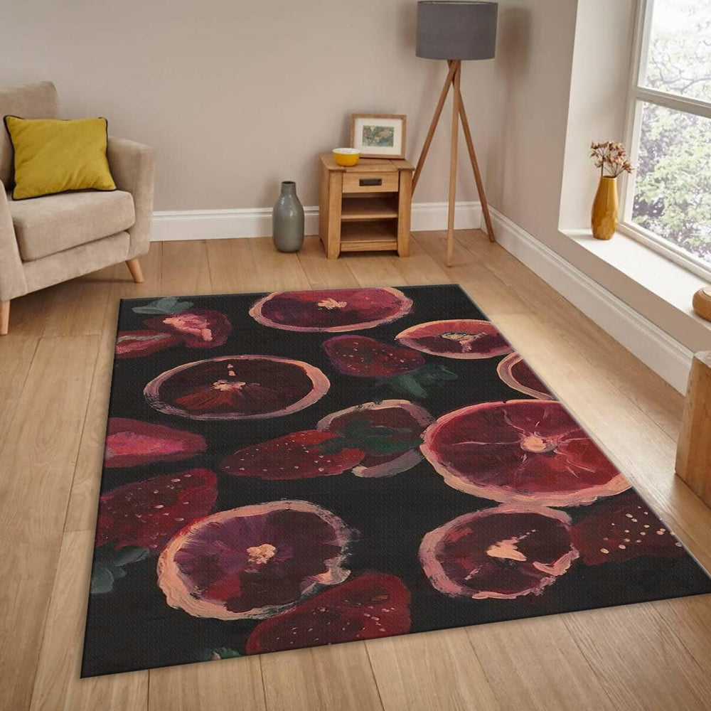 Painted Strawberries Mat, Artistic Food Illustration