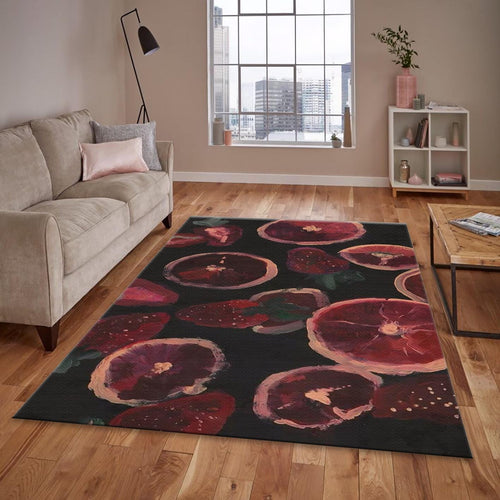 Painted Strawberries Mat, Artistic Food Illustration