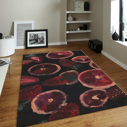 Painted Strawberries Mat, Artistic Food Illustration