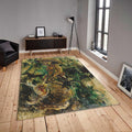Expressionist Art Rug, Vintage Oil Painting Style