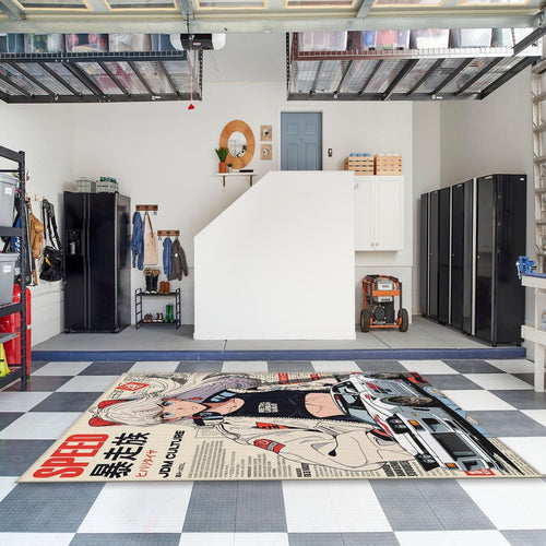 JDM Culture Rug, Nissan Skyline GT-R Art