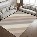 Neutral Abstract Area Rug, Modern Diagonal Stripes Rug