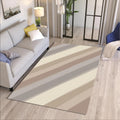 Neutral Abstract Area Rug, Modern Diagonal Stripes Rug