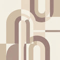 Abstract Geometric Area Rug, Neutral Modern Rug, Minimal Beige