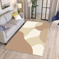 Organic Abstract Area Rug, Neutral Beige Modern Rug, Minimal