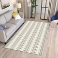 Minimal Striped Area Rug, Neutral Beige Modern Rug, Scandinavian