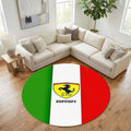 Ferrari F1 Rug, Ferrari Logo Round Rug