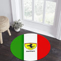 Ferrari F1 Rug, Ferrari Logo Round Rug
