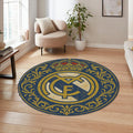 Real Madrid Round Rug, Football Fan Circle Carpet