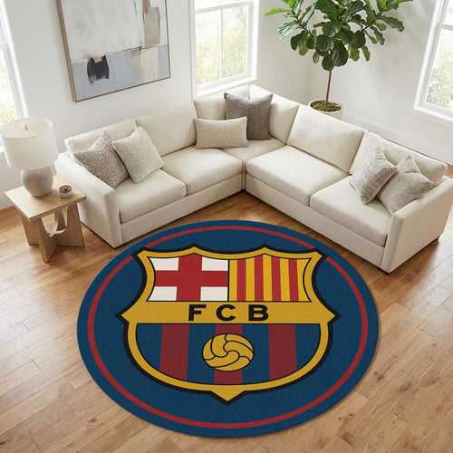 FC Barcelona Rug, Barcelona Fc Round Rug