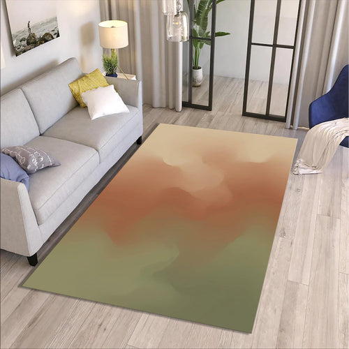 Abstract Earth Tone Area Rug, Boho Neutral Modern Printed Rug