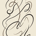 Abstract Line Art Area Rug, Minimal Modern Printed Rug in Neutral