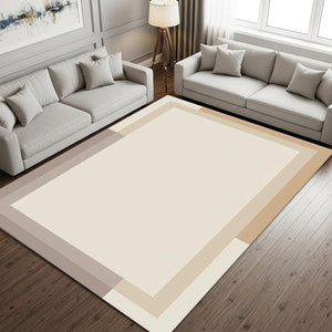 Minimalist Abstract Rug, Neutral Modern Printed Area Rug, Japandi