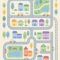 Kids Road Map Rug, Washable Play Mat Rug, Non Slip Nursery &
