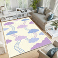 Dreamy Cloud Kids Rug, Washable Nursery & Toddler Room Area Rug