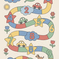 Kids Counting Rug, Educational Playroom Area Rug, Washable Non