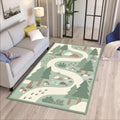 Adventure Forest Kids Rug, Nature Playroom Rug, Washable Nursery