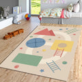 Shapes Educational Kids Rug Learning Playroom Nursery Floor Mat