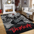 Berserk Eclipse Rug, Guts Dark Fantasy Anime Area Rug, Red Black