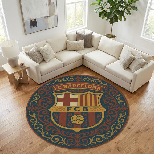 FC Barcelona Rug, Barcelona Fc Round Rug