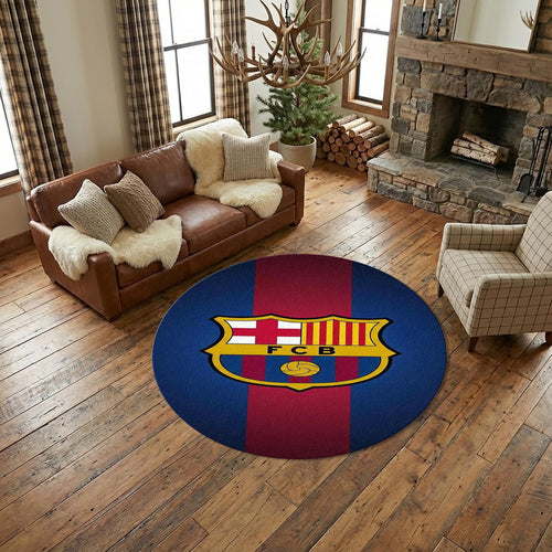 FC Barcelona Rug, Barcelona Fc Round Rug