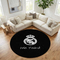 Real Madrid Round Rug, Football Fan Circle Carpet