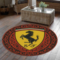 Ferrari F1 Rug, Ferrari Logo Round Rug