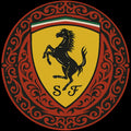Ferrari F1 Rug, Ferrari Logo Round Rug