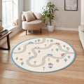 Car Play Kids Round Rug Road Map Nursery Carpet with Cars &