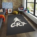Cristiano Ronaldo Rug, Grunge Art Portrait