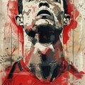Vintage Style Soccer Rug, Ronaldo 7 Profile