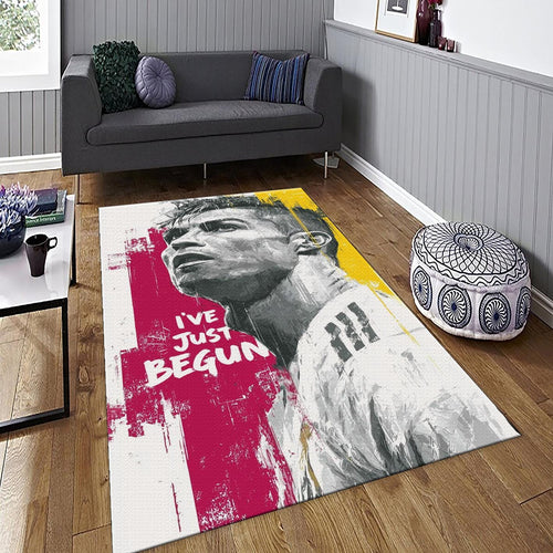 Cristiano Ronaldo Rug, Grunge Art Portrait