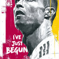 Cristiano Ronaldo Rug, Grunge Art Portrait