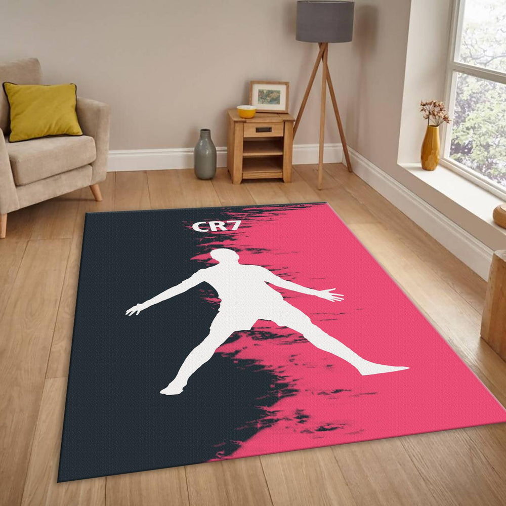Cristiano Ronaldo Rug, Watercolor Art Portrait