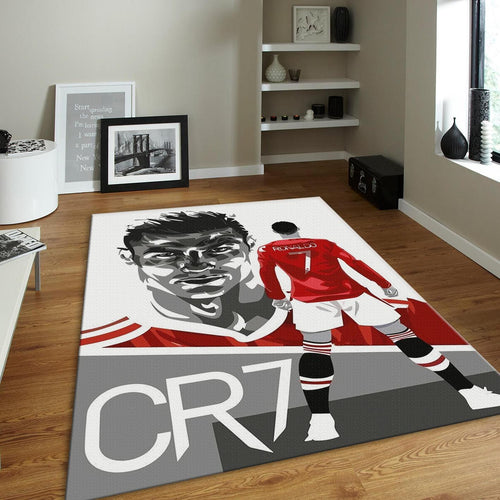 Cristiano Ronaldo Rug CR7 Art Football Legend Carpet