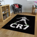 Cristiano Ronaldo Rug, CR7 Art Football Legend Carpet, Non-Slip
