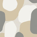 Abstract Neutral Area Rug, Modern Minimalist Organic Shape