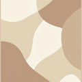Organic Abstract Area Rug, Neutral Beige Modern Rug, Minimal