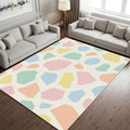 Pastel Terrazzo Area Rug, Kids Room Rug, Soft Abstract Playroom