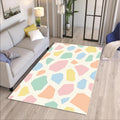 Pastel Terrazzo Area Rug, Kids Room Rug, Soft Abstract Playroom